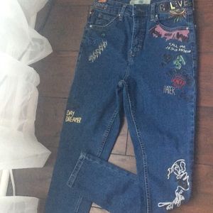 Super trendy embroidered jeans